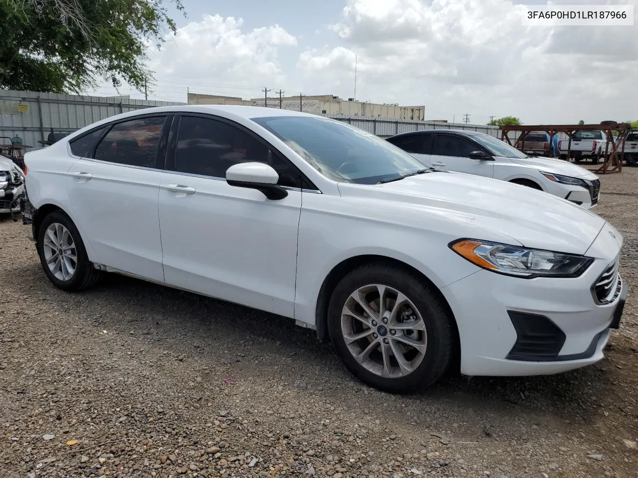 2020 Ford Fusion Se VIN: 3FA6P0HD1LR187966 Lot: 61254734