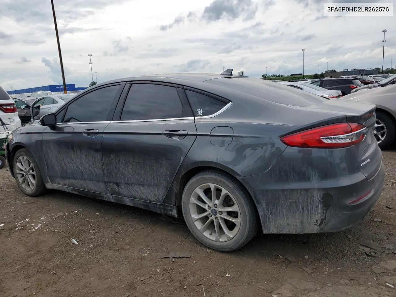 2020 Ford Fusion Se VIN: 3FA6P0HD2LR262576 Lot: 61706634