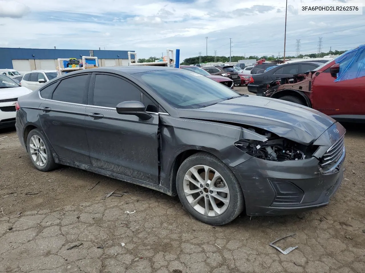 2020 Ford Fusion Se VIN: 3FA6P0HD2LR262576 Lot: 61706634