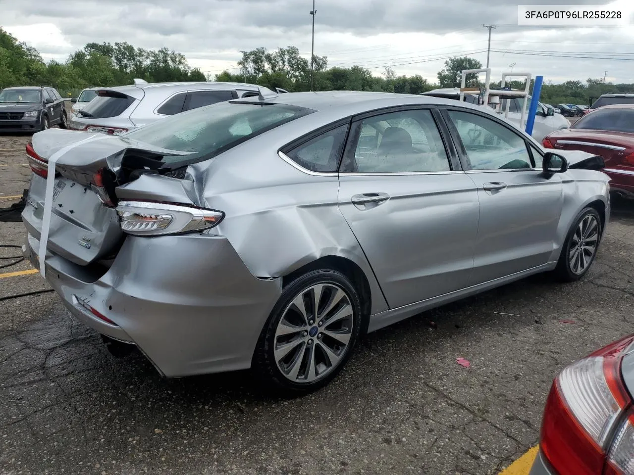 2020 Ford Fusion Se VIN: 3FA6P0T96LR255228 Lot: 61850204