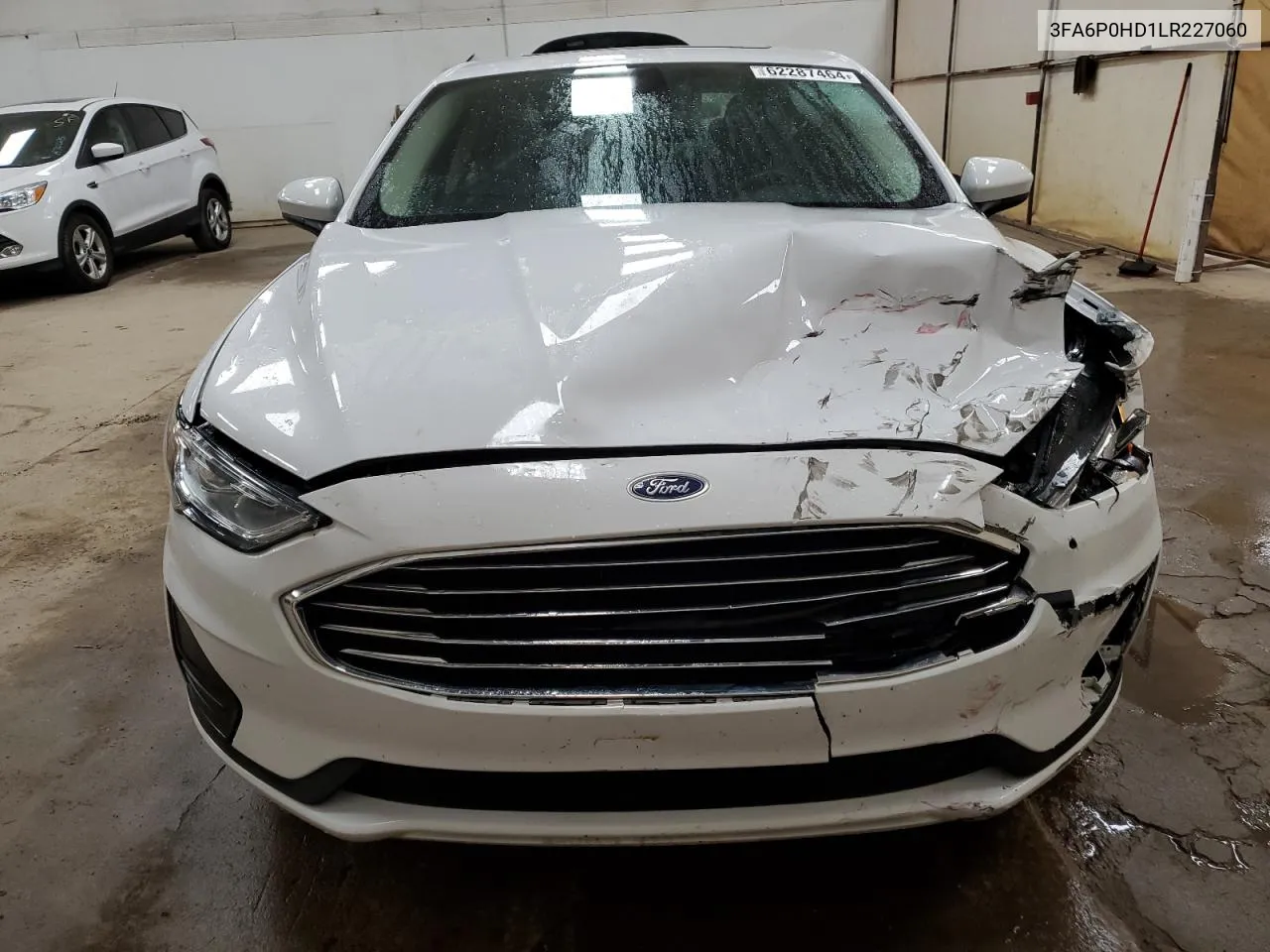 2020 Ford Fusion Se VIN: 3FA6P0HD1LR227060 Lot: 62287464