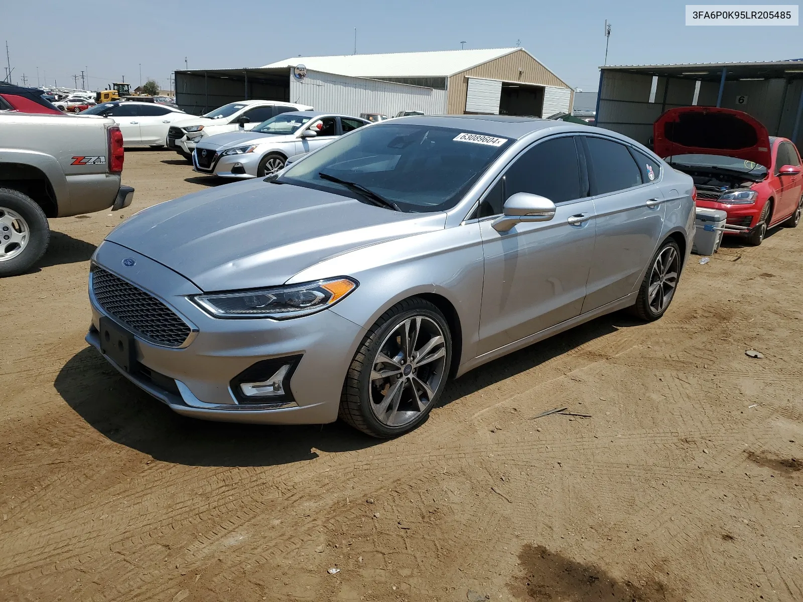 2020 Ford Fusion Titanium VIN: 3FA6P0K95LR205485 Lot: 63089604