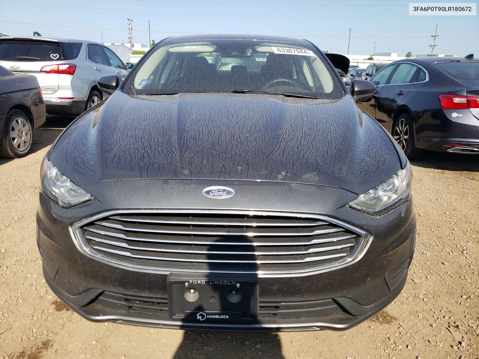 2020 Ford Fusion Se VIN: 3FA6P0T90LR180672 Lot: 63307944