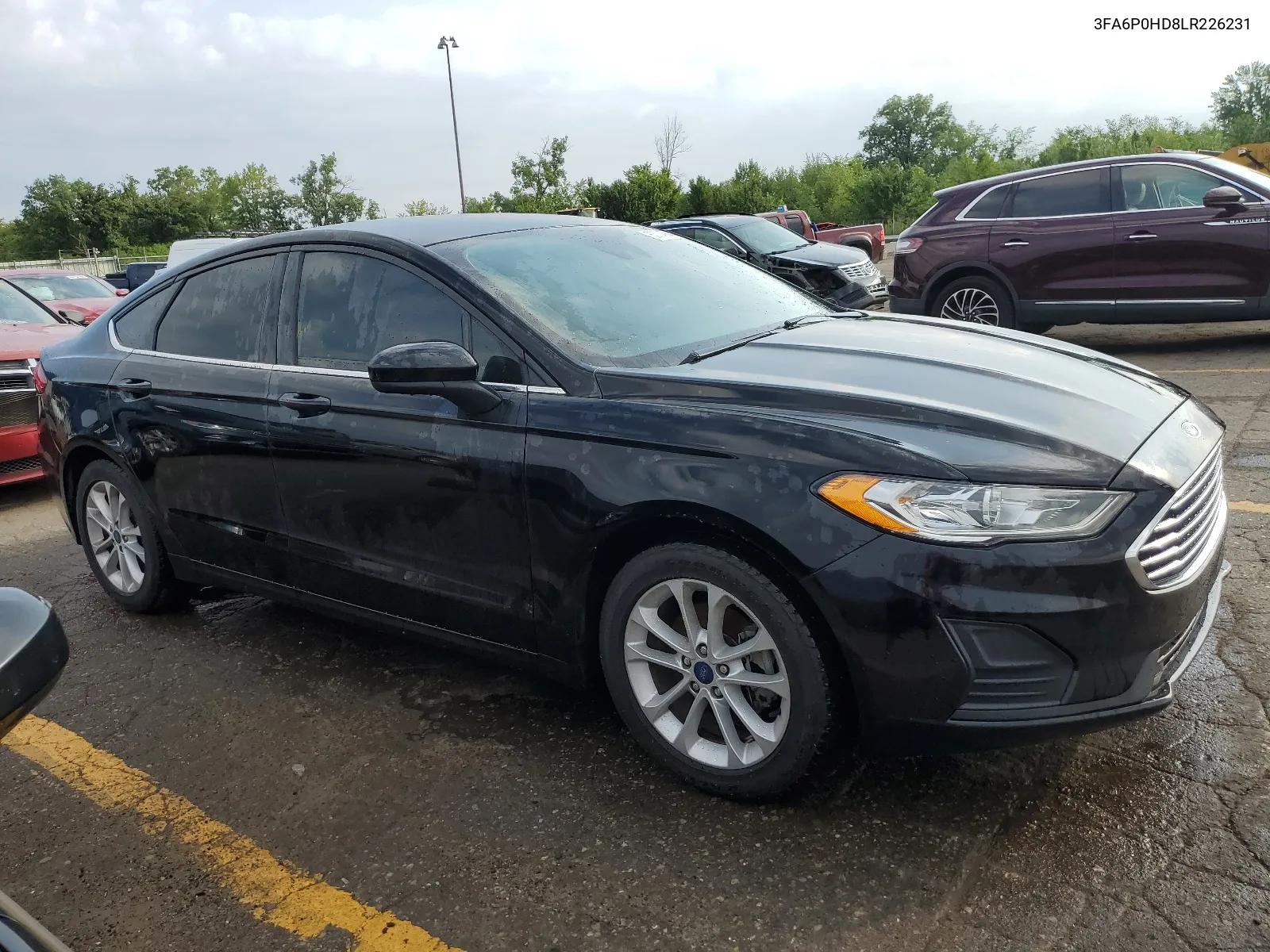 2020 Ford Fusion Se VIN: 3FA6P0HD8LR226231 Lot: 63704664