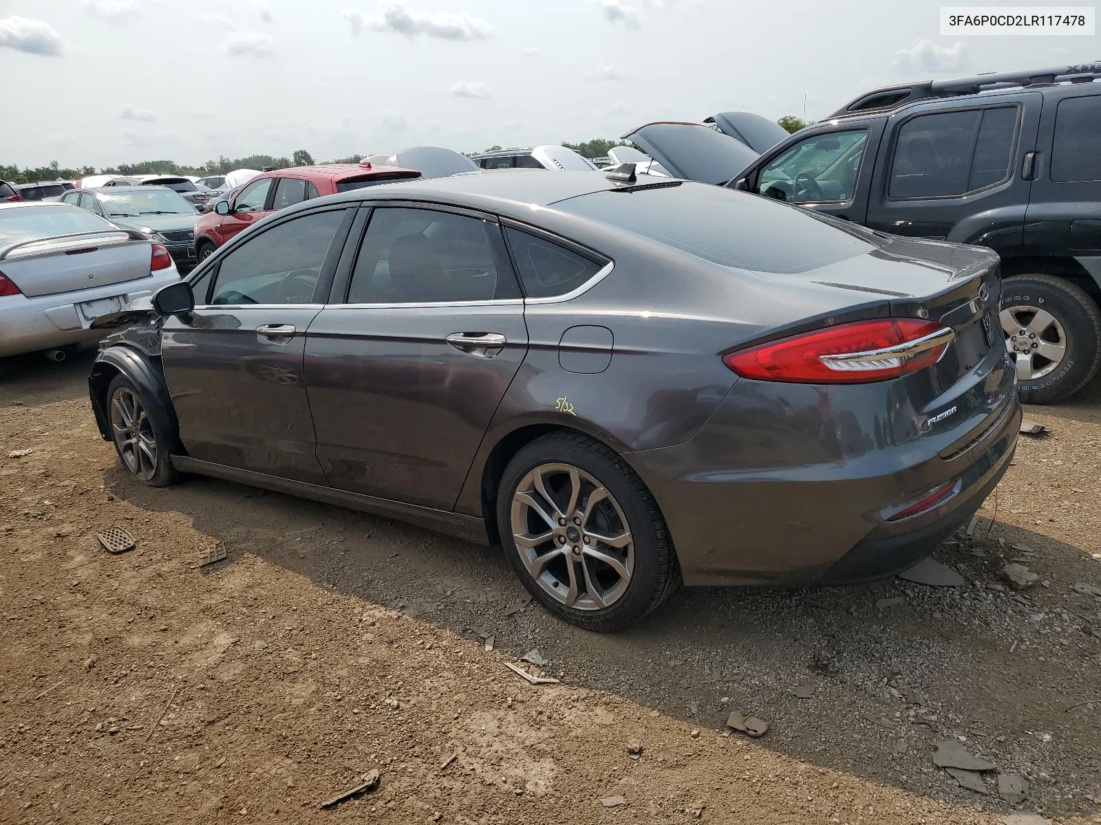 2020 Ford Fusion Sel VIN: 3FA6P0CD2LR117478 Lot: 64082894