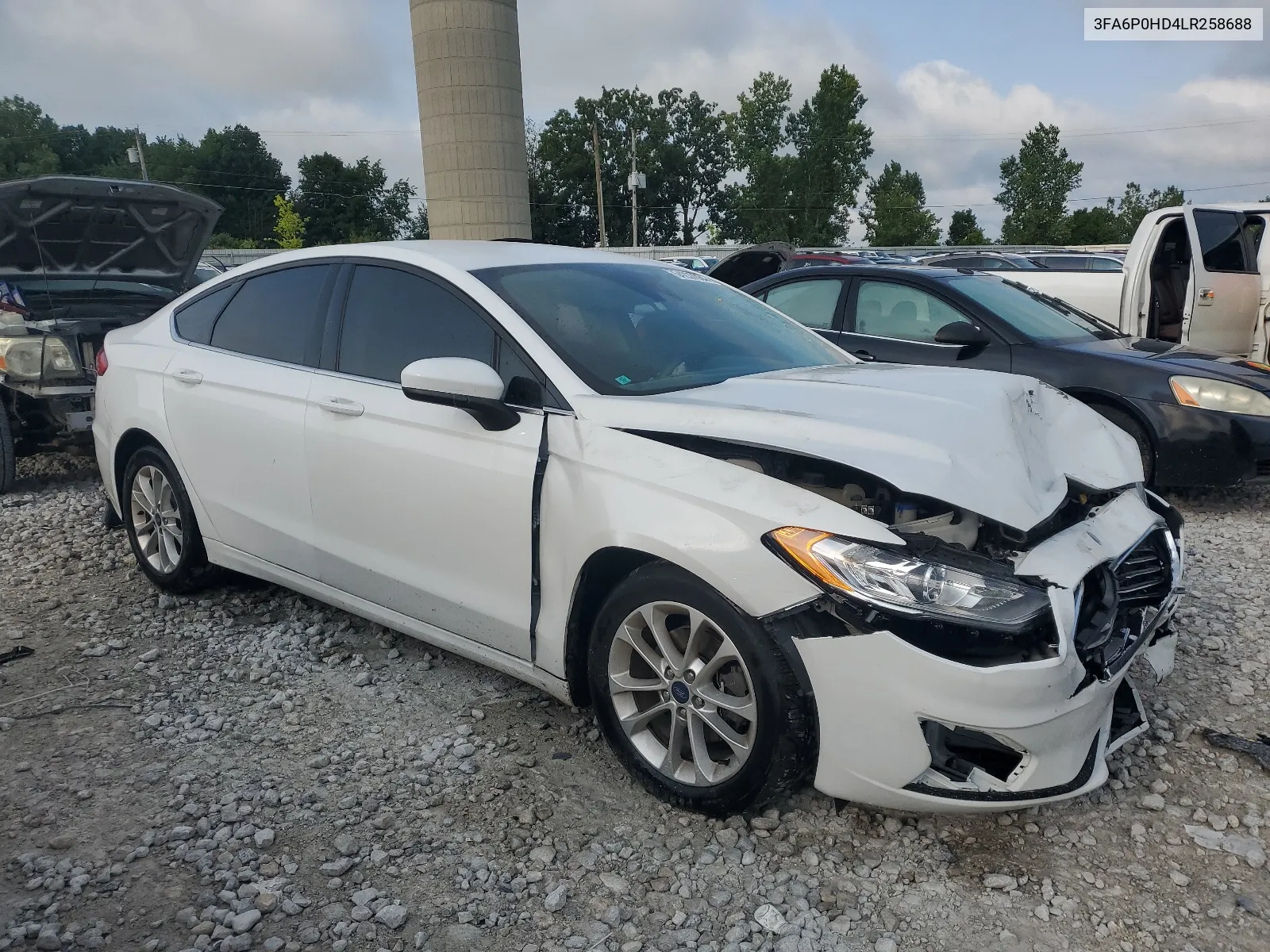 2020 Ford Fusion Se VIN: 3FA6P0HD4LR258688 Lot: 64237034