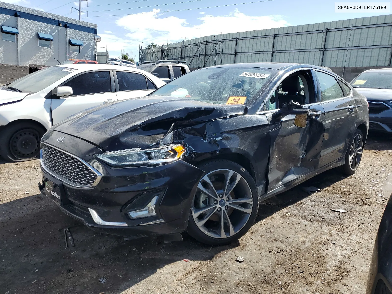 3FA6P0D91LR176189 2020 Ford Fusion Titanium