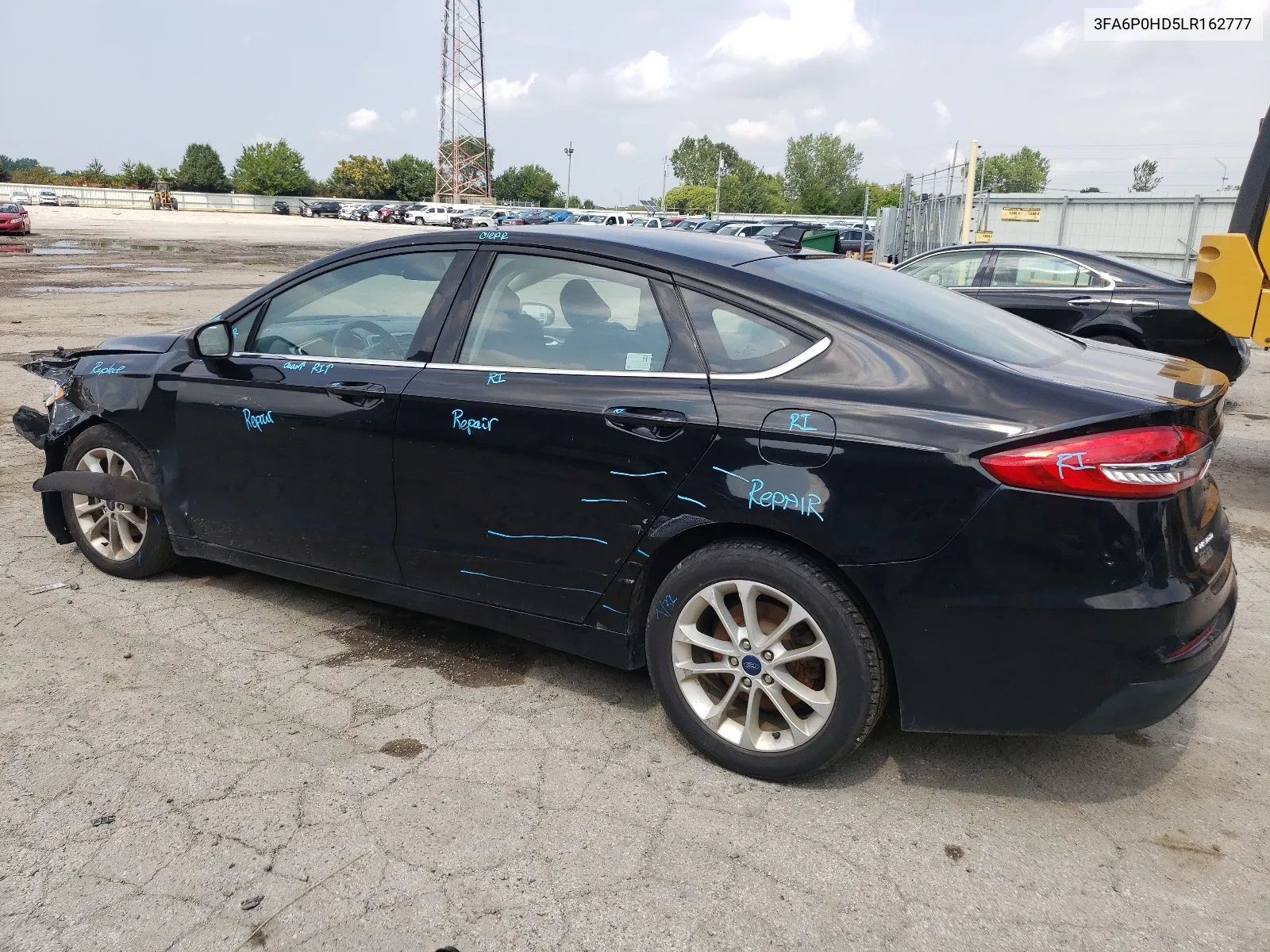 2020 Ford Fusion Se VIN: 3FA6P0HD5LR162777 Lot: 64810274