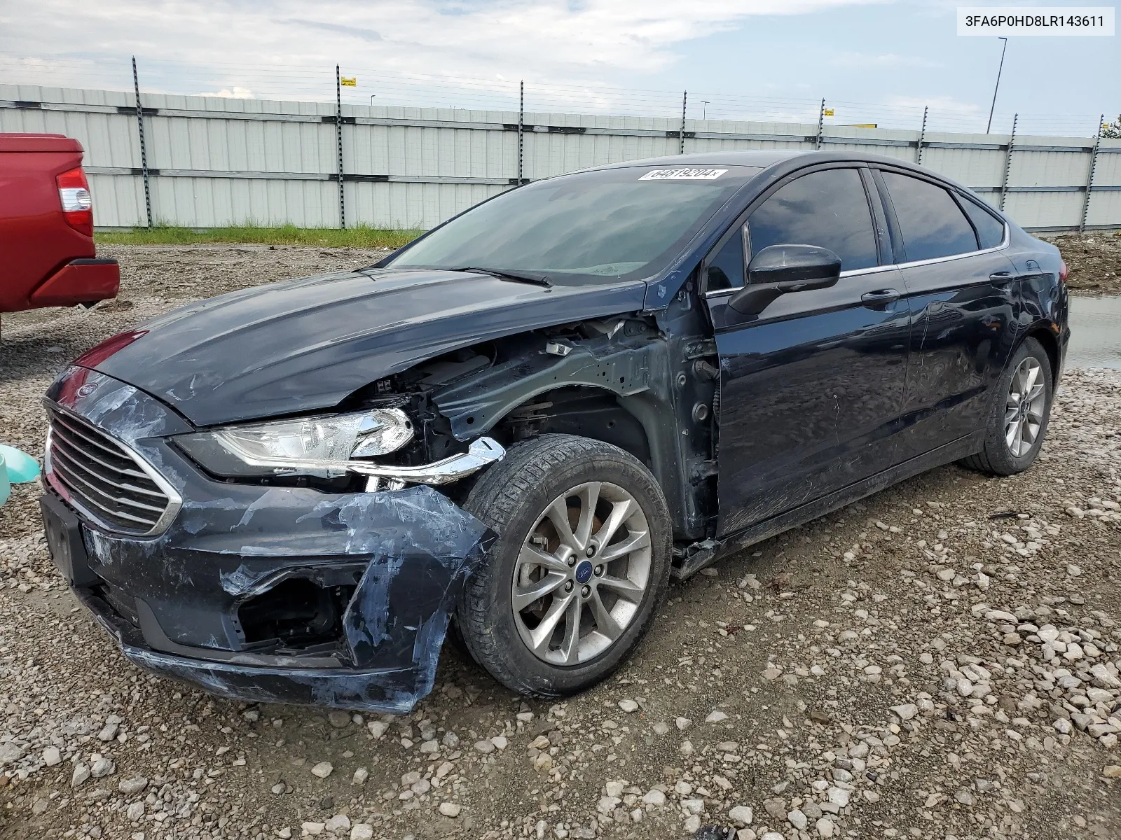 2020 Ford Fusion Se VIN: 3FA6P0HD8LR143611 Lot: 64819204