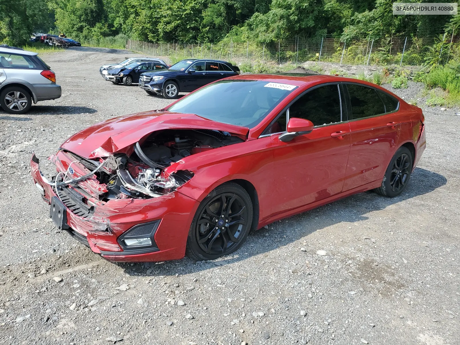 2020 Ford Fusion Se VIN: 3FA6P0HD9LR140880 Lot: 65528644