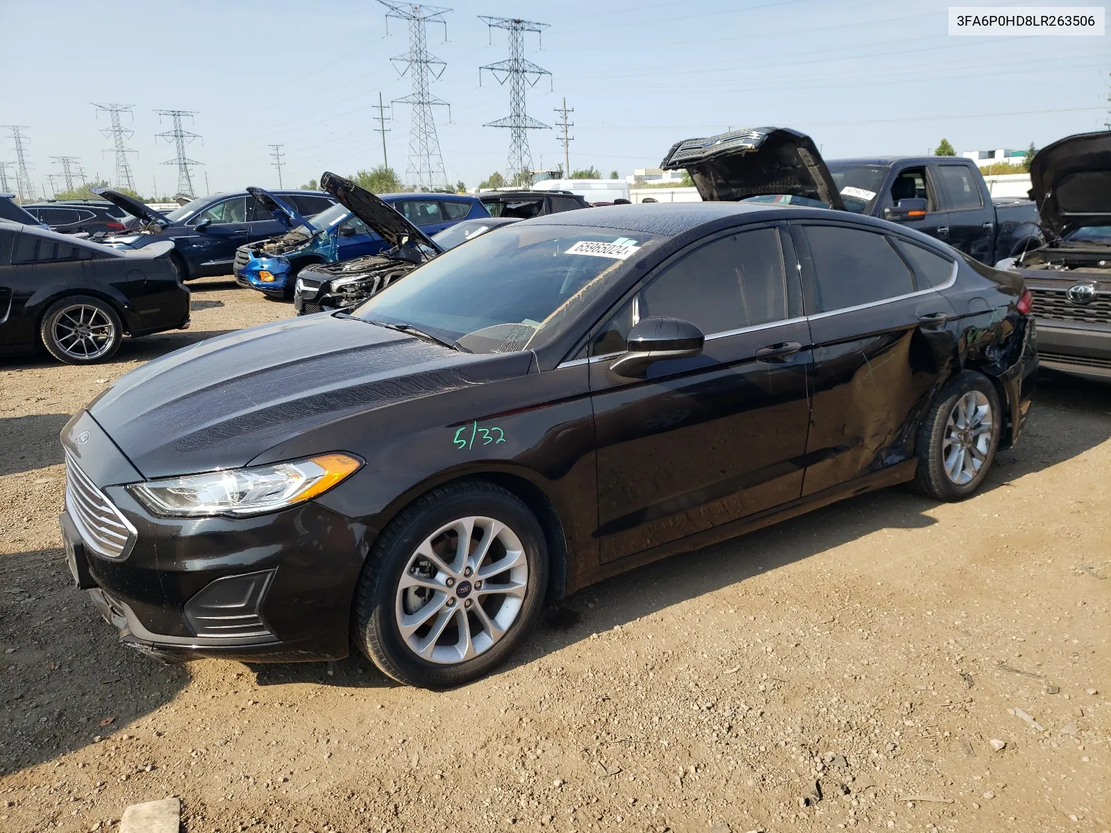 3FA6P0HD8LR263506 2020 Ford Fusion Se