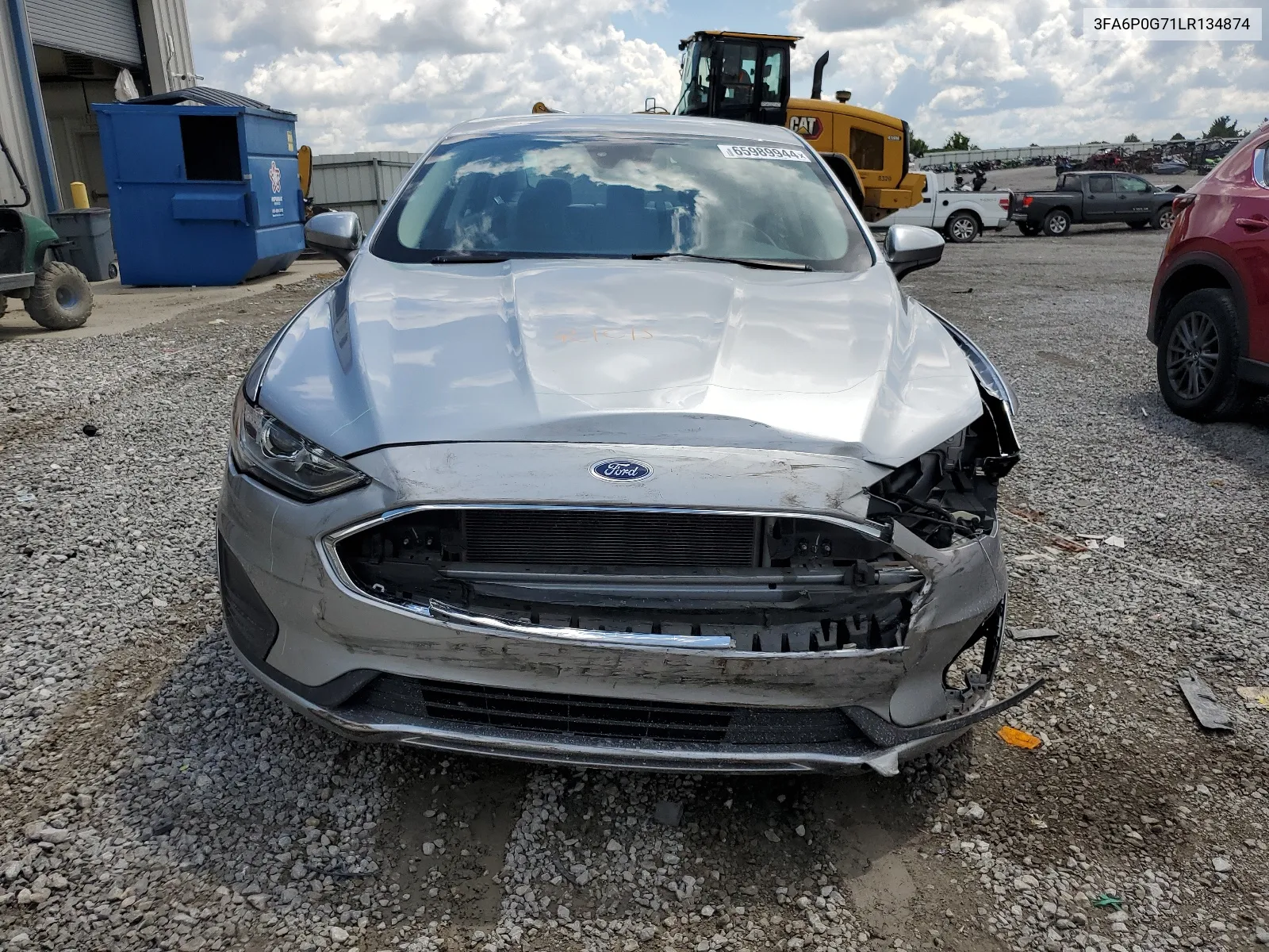 2020 Ford Fusion S VIN: 3FA6P0G71LR134874 Lot: 65989944