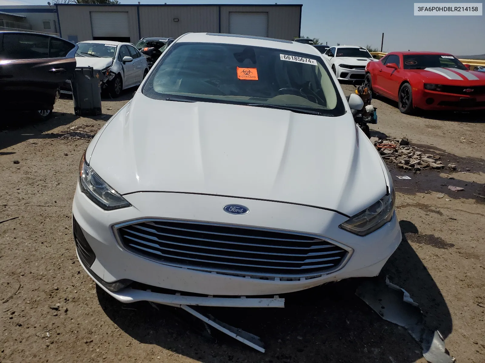 2020 Ford Fusion Se VIN: 3FA6P0HD8LR214158 Lot: 66185674