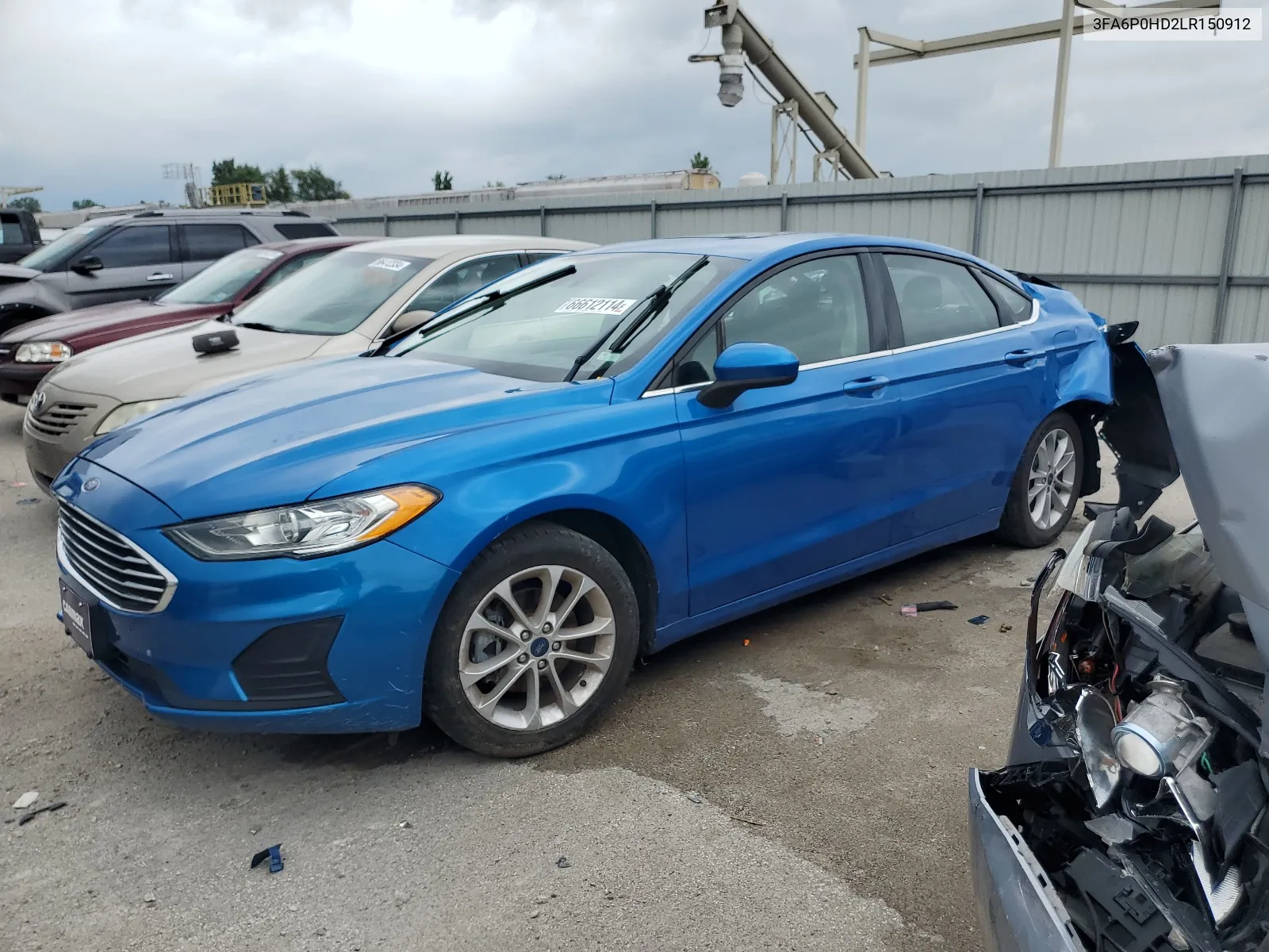 2020 Ford Fusion Se VIN: 3FA6P0HD2LR150912 Lot: 66612114