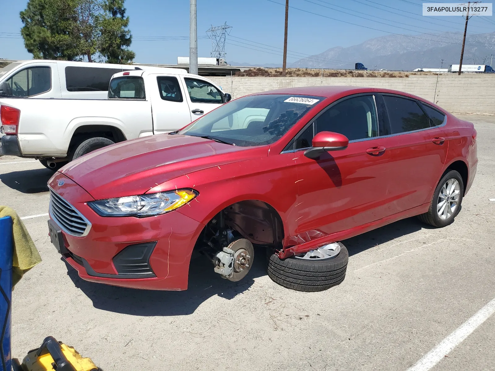 2020 Ford Fusion Se VIN: 3FA6P0LU5LR113277 Lot: 66626064