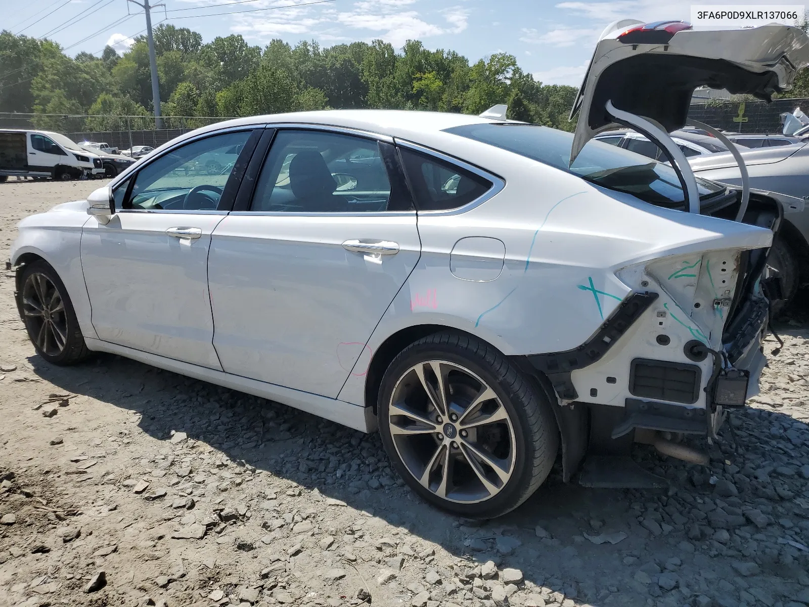 2020 Ford Fusion Titanium VIN: 3FA6P0D9XLR137066 Lot: 66627644