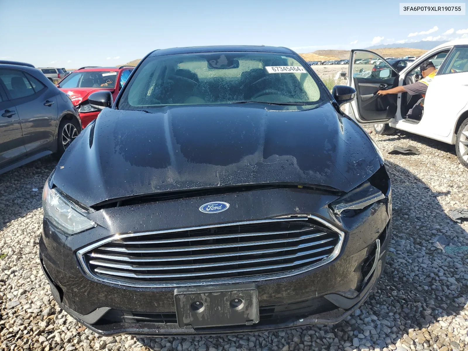 2020 Ford Fusion Se VIN: 3FA6P0T9XLR190755 Lot: 67345464