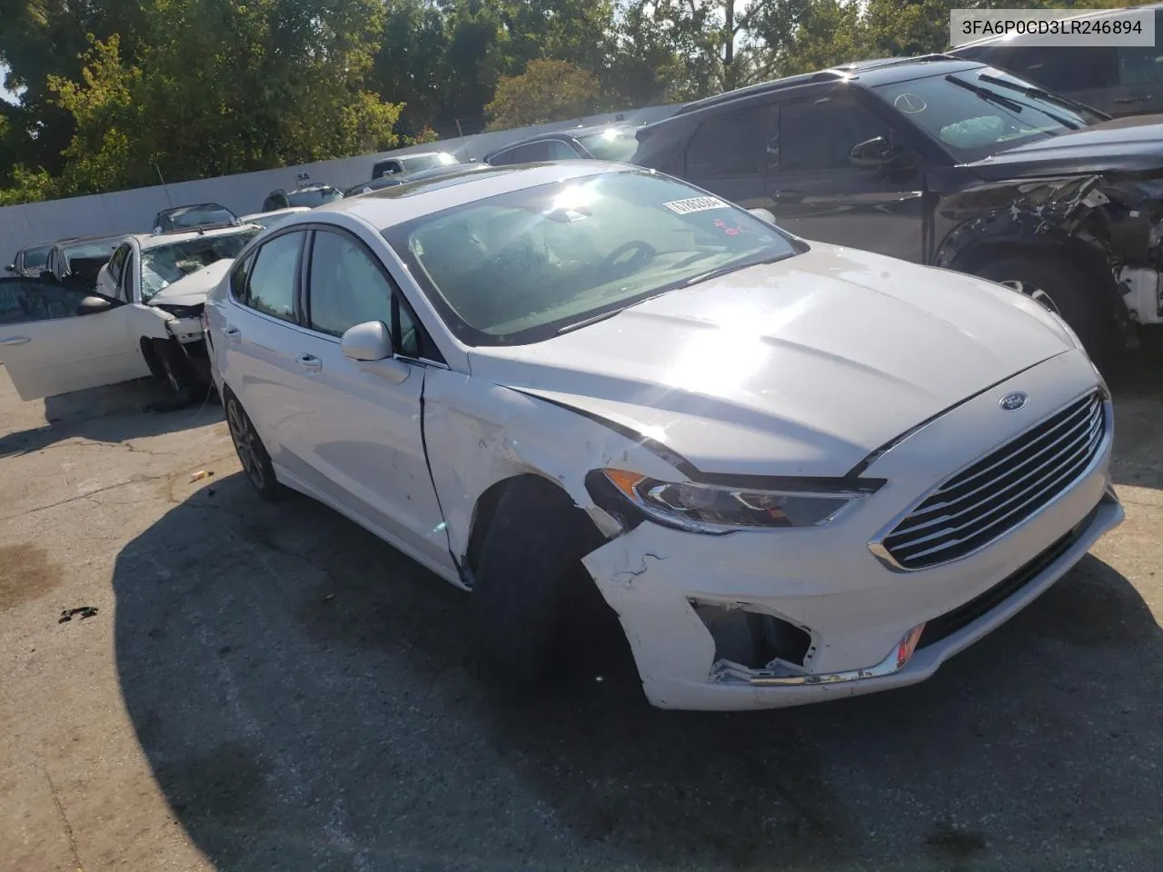 2020 Ford Fusion Sel VIN: 3FA6P0CD3LR246894 Lot: 67862684