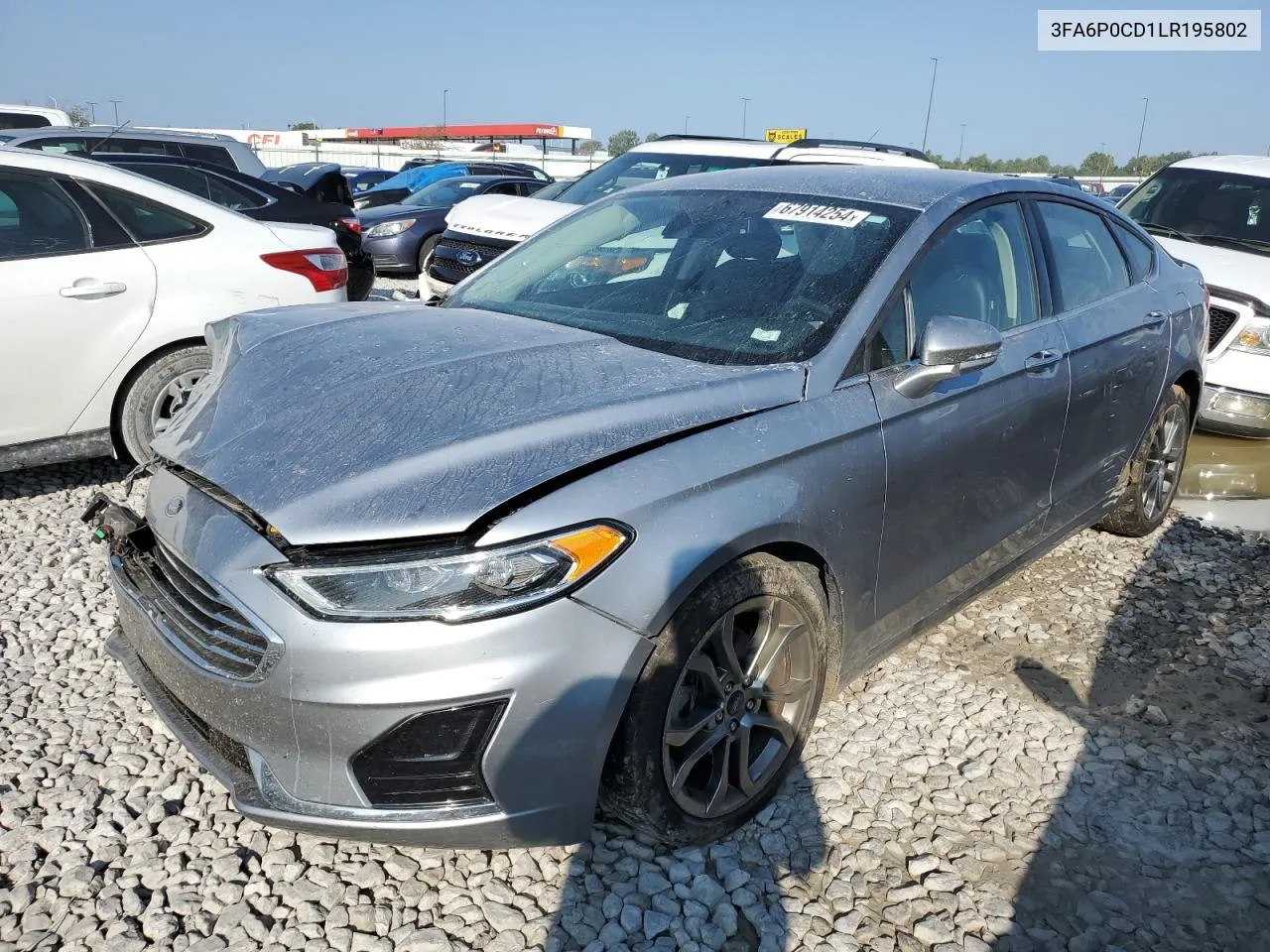 2020 Ford Fusion Sel VIN: 3FA6P0CD1LR195802 Lot: 67914254