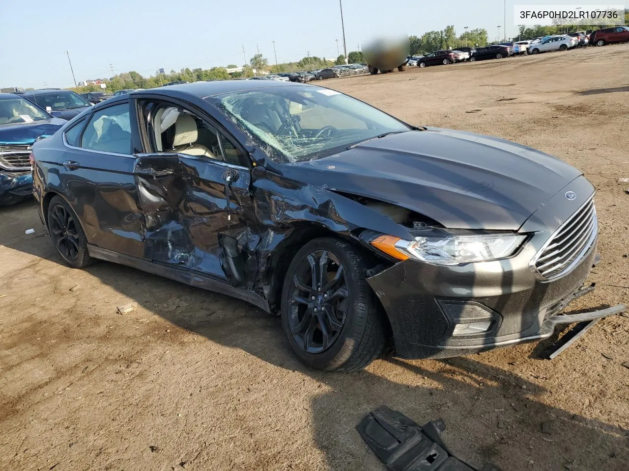 2020 Ford Fusion Se VIN: 3FA6P0HD2LR107736 Lot: 68217284