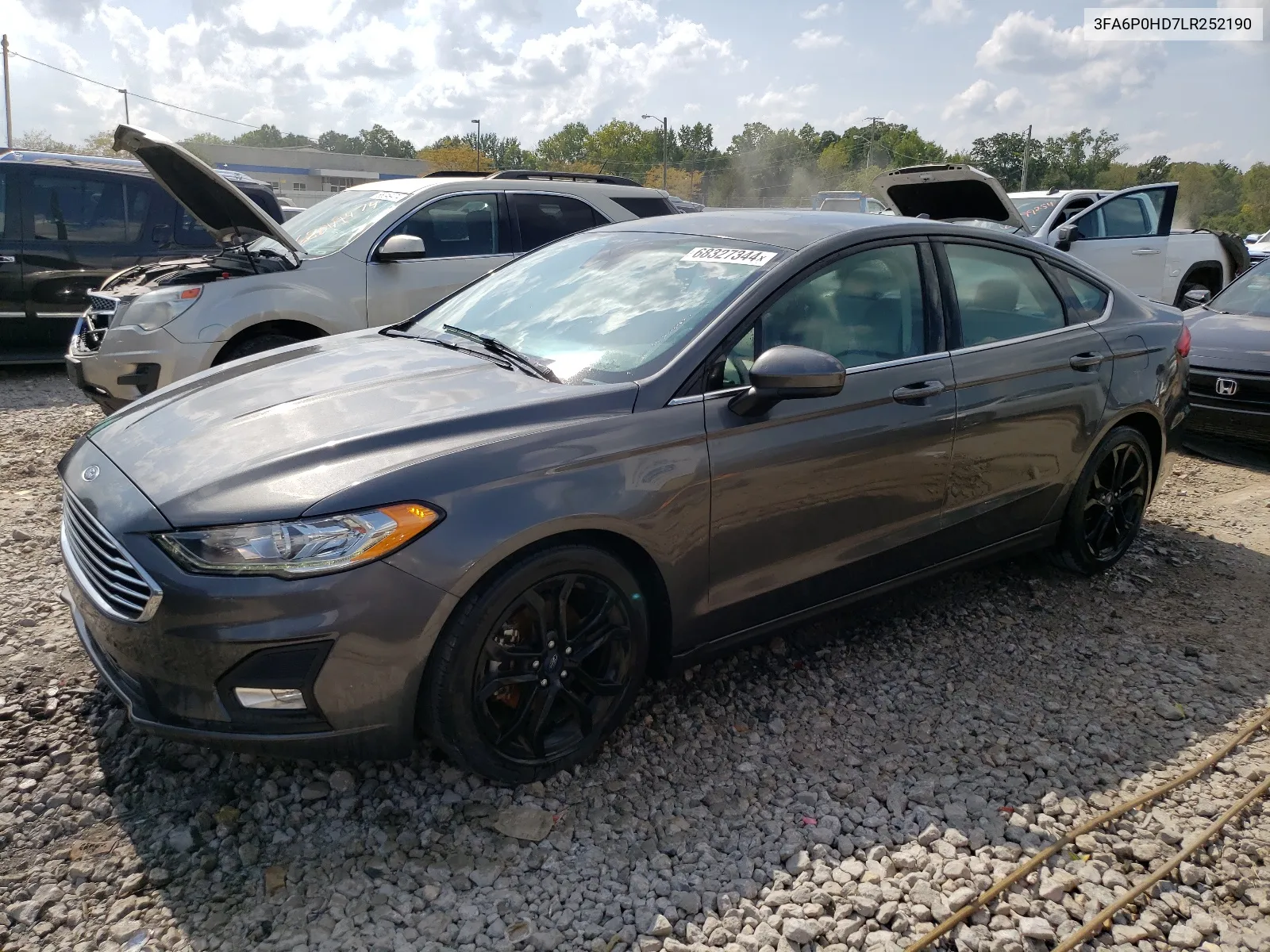 2020 Ford Fusion Se VIN: 3FA6P0HD7LR252190 Lot: 68327344