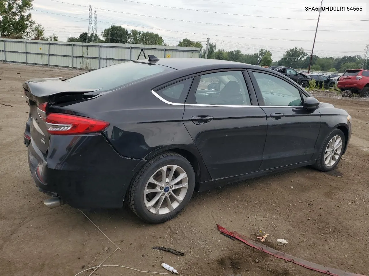 2020 Ford Fusion Se VIN: 3FA6P0HD0LR164565 Lot: 68391444