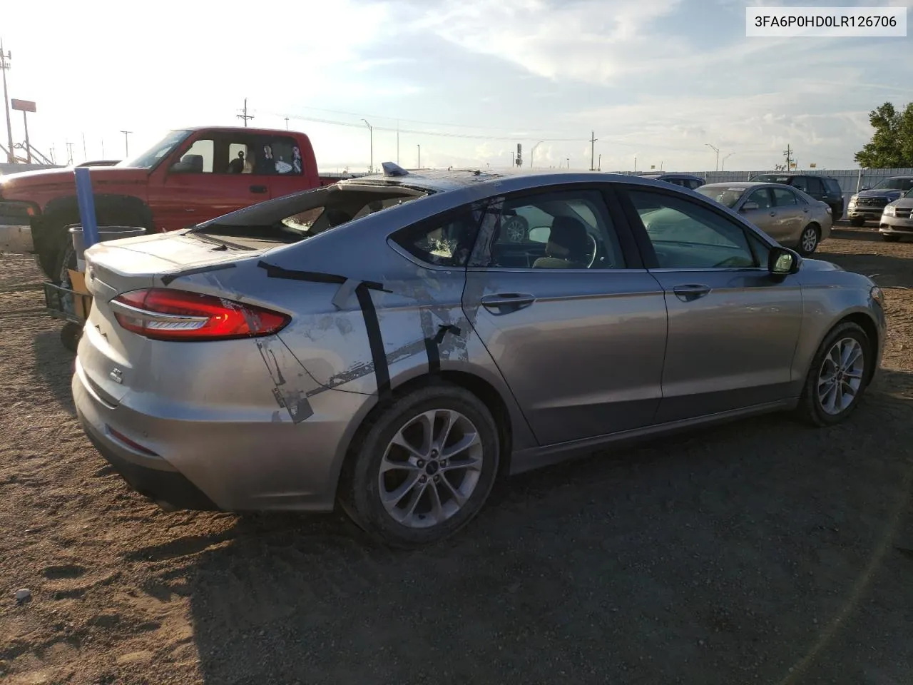 2020 Ford Fusion Se VIN: 3FA6P0HD0LR126706 Lot: 68427394