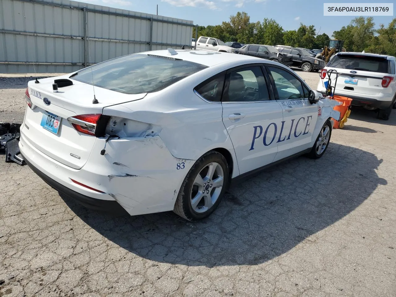 3FA6P0AU3LR118769 2020 Ford Fusion Police Responder