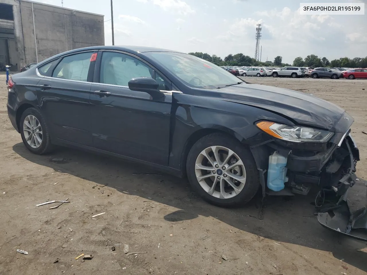 2020 Ford Fusion Se VIN: 3FA6P0HD2LR195199 Lot: 68976564