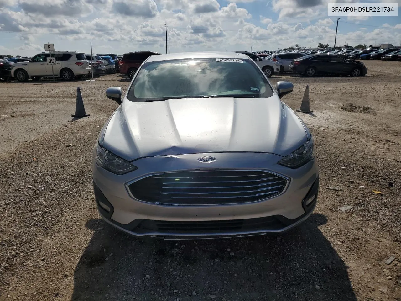 2020 Ford Fusion Se VIN: 3FA6P0HD9LR221734 Lot: 69092724