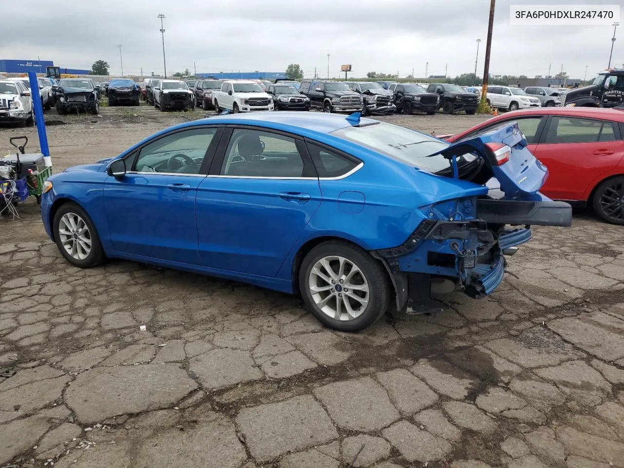 2020 Ford Fusion Se VIN: 3FA6P0HDXLR247470 Lot: 69570744