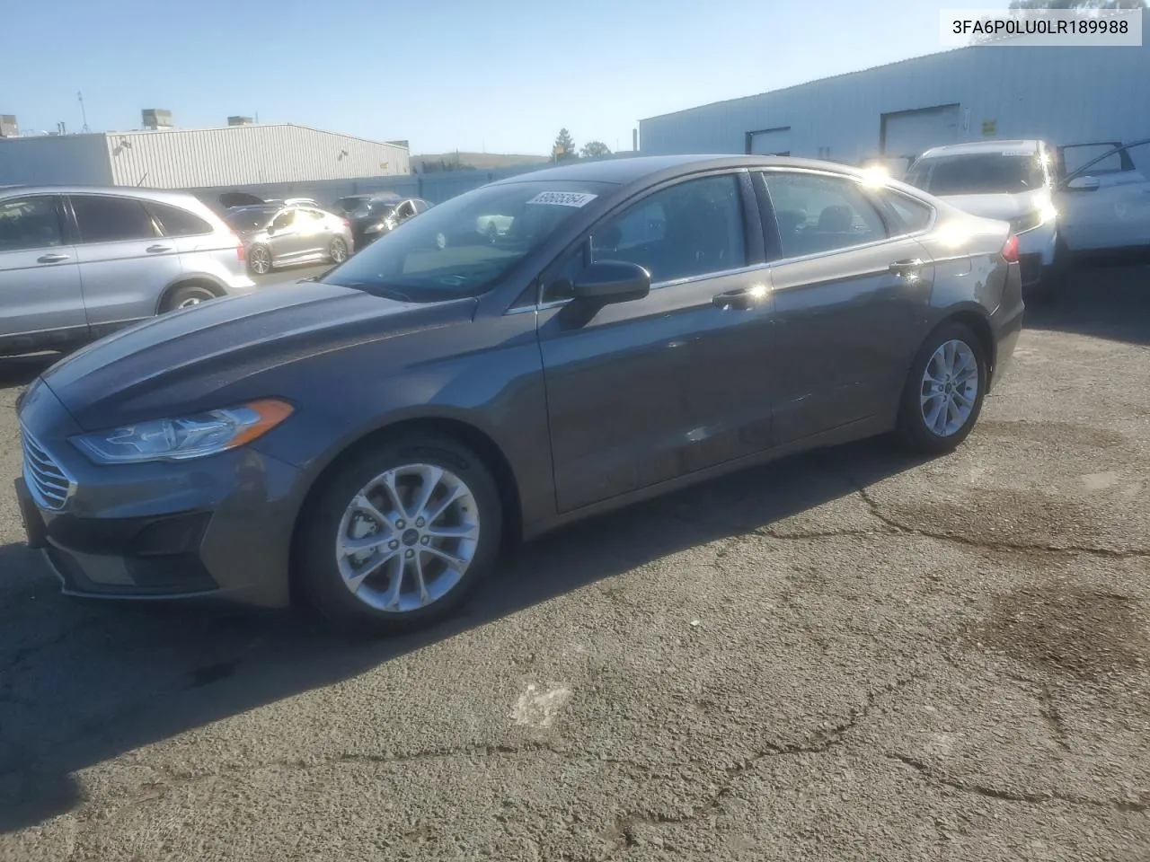 2020 Ford Fusion Se VIN: 3FA6P0LU0LR189988 Lot: 69605364