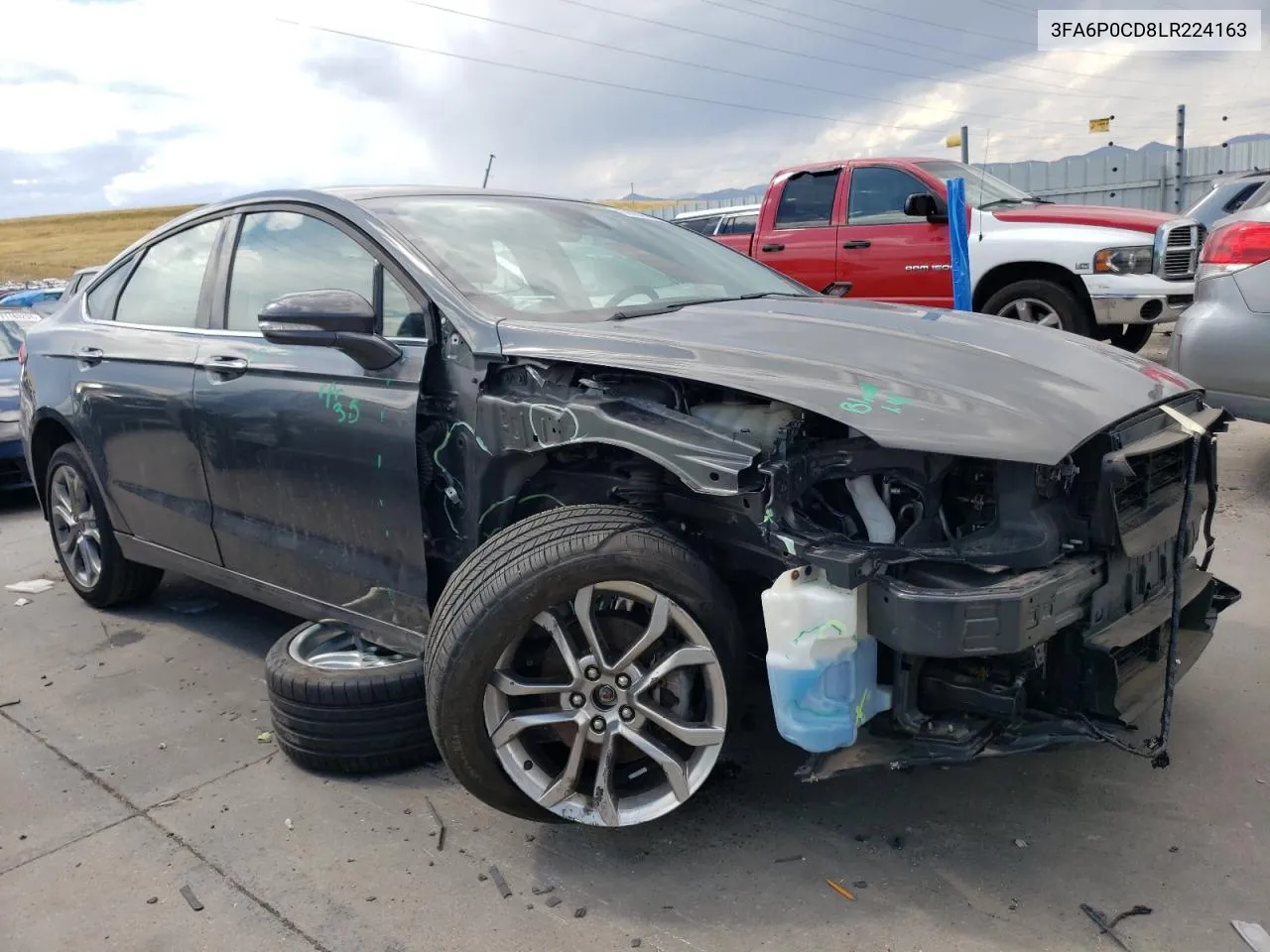 2020 Ford Fusion Sel VIN: 3FA6P0CD8LR224163 Lot: 69692584