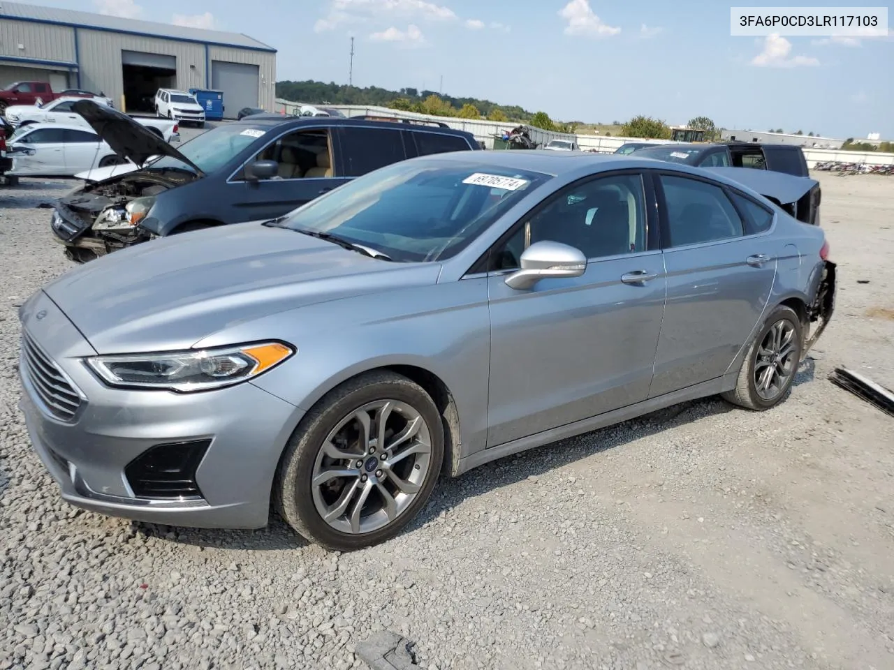 2020 Ford Fusion Sel VIN: 3FA6P0CD3LR117103 Lot: 69705774