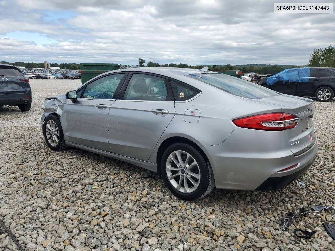 2020 Ford Fusion Se VIN: 3FA6P0HD0LR147443 Lot: 69810554