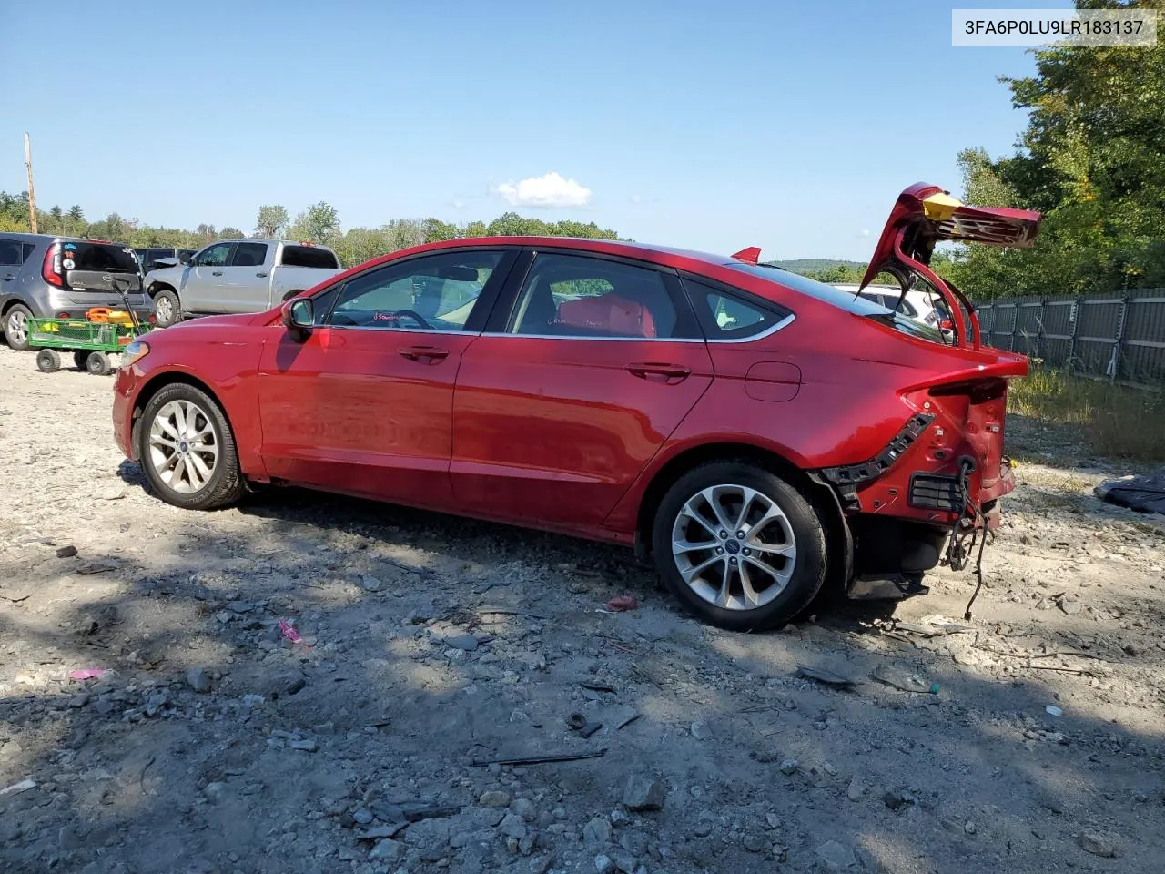 2020 Ford Fusion Se VIN: 3FA6P0LU9LR183137 Lot: 70128444