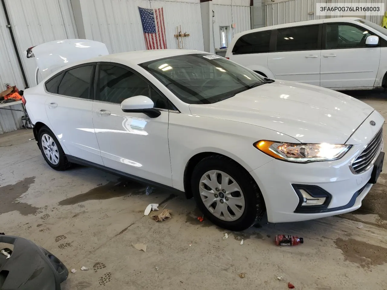 2020 Ford Fusion S VIN: 3FA6P0G76LR168003 Lot: 70193274