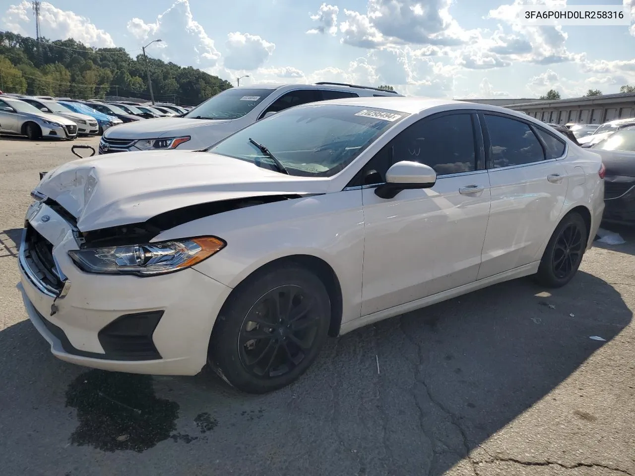 2020 Ford Fusion Se VIN: 3FA6P0HD0LR258316 Lot: 70295494