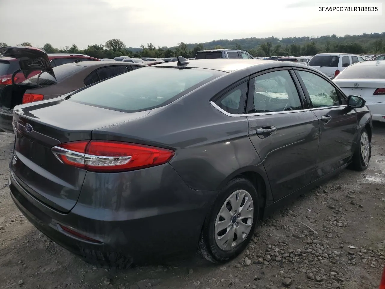 2020 Ford Fusion S VIN: 3FA6P0G78LR188835 Lot: 70670794