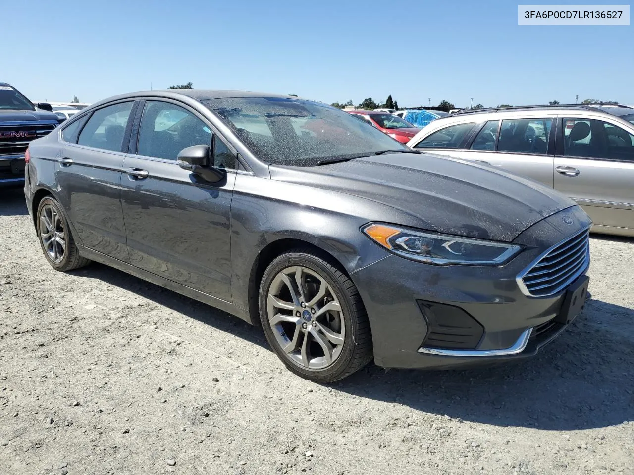 2020 Ford Fusion Sel VIN: 3FA6P0CD7LR136527 Lot: 70701644