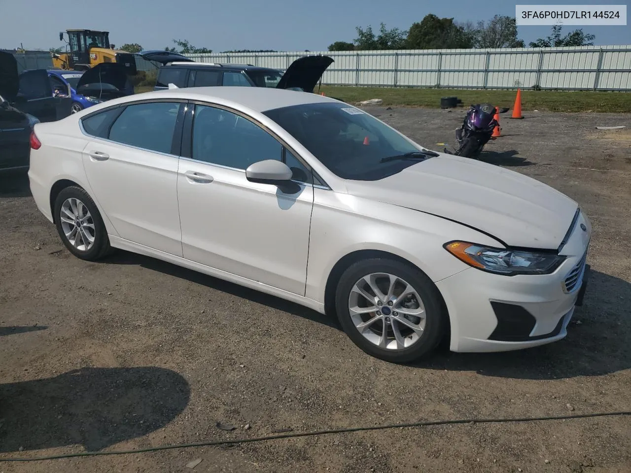 2020 Ford Fusion Se VIN: 3FA6P0HD7LR144524 Lot: 70717614