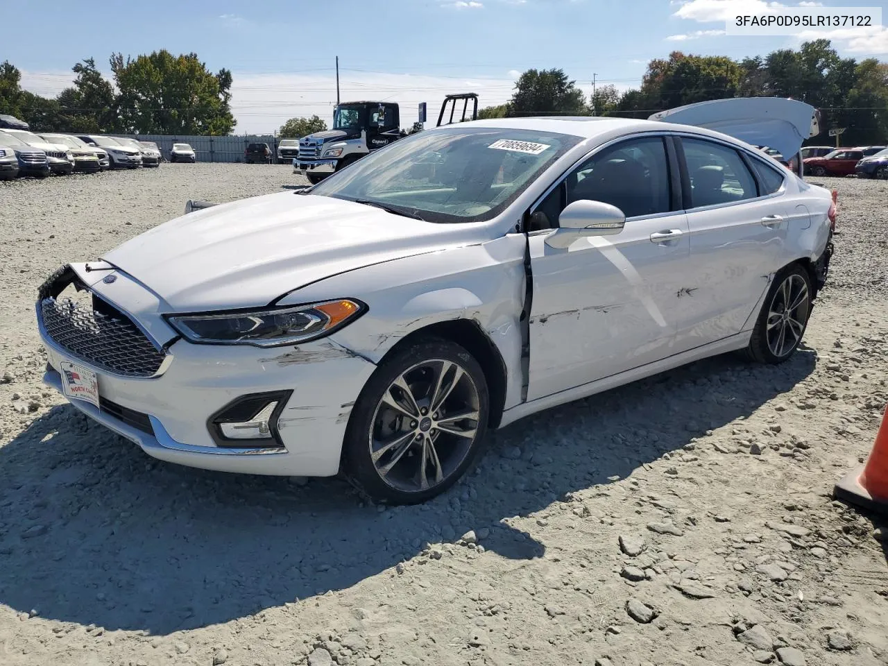 2020 Ford Fusion Titanium VIN: 3FA6P0D95LR137122 Lot: 70859694