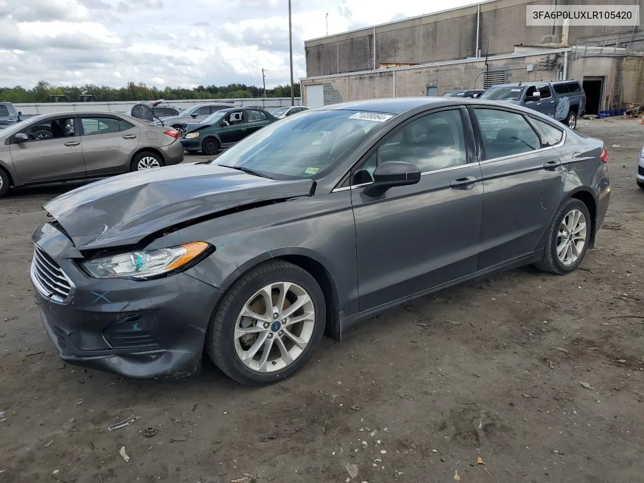 2020 Ford Fusion Se VIN: 3FA6P0LUXLR105420 Lot: 71039064