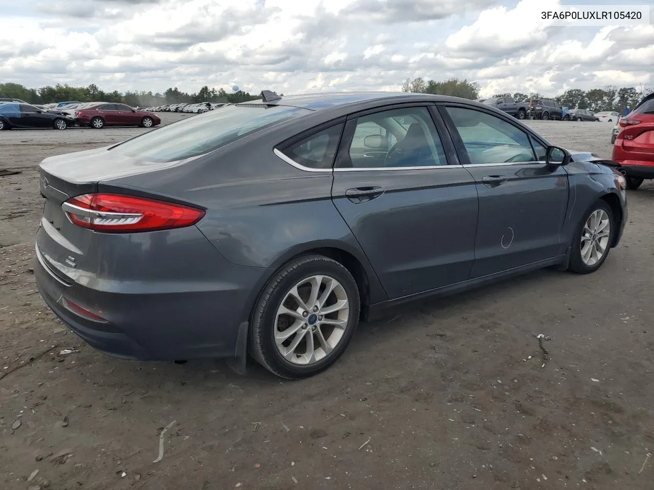 2020 Ford Fusion Se VIN: 3FA6P0LUXLR105420 Lot: 71039064