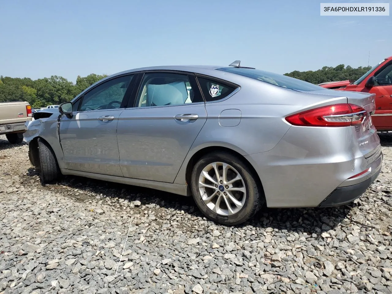 2020 Ford Fusion Se VIN: 3FA6P0HDXLR191336 Lot: 71053324