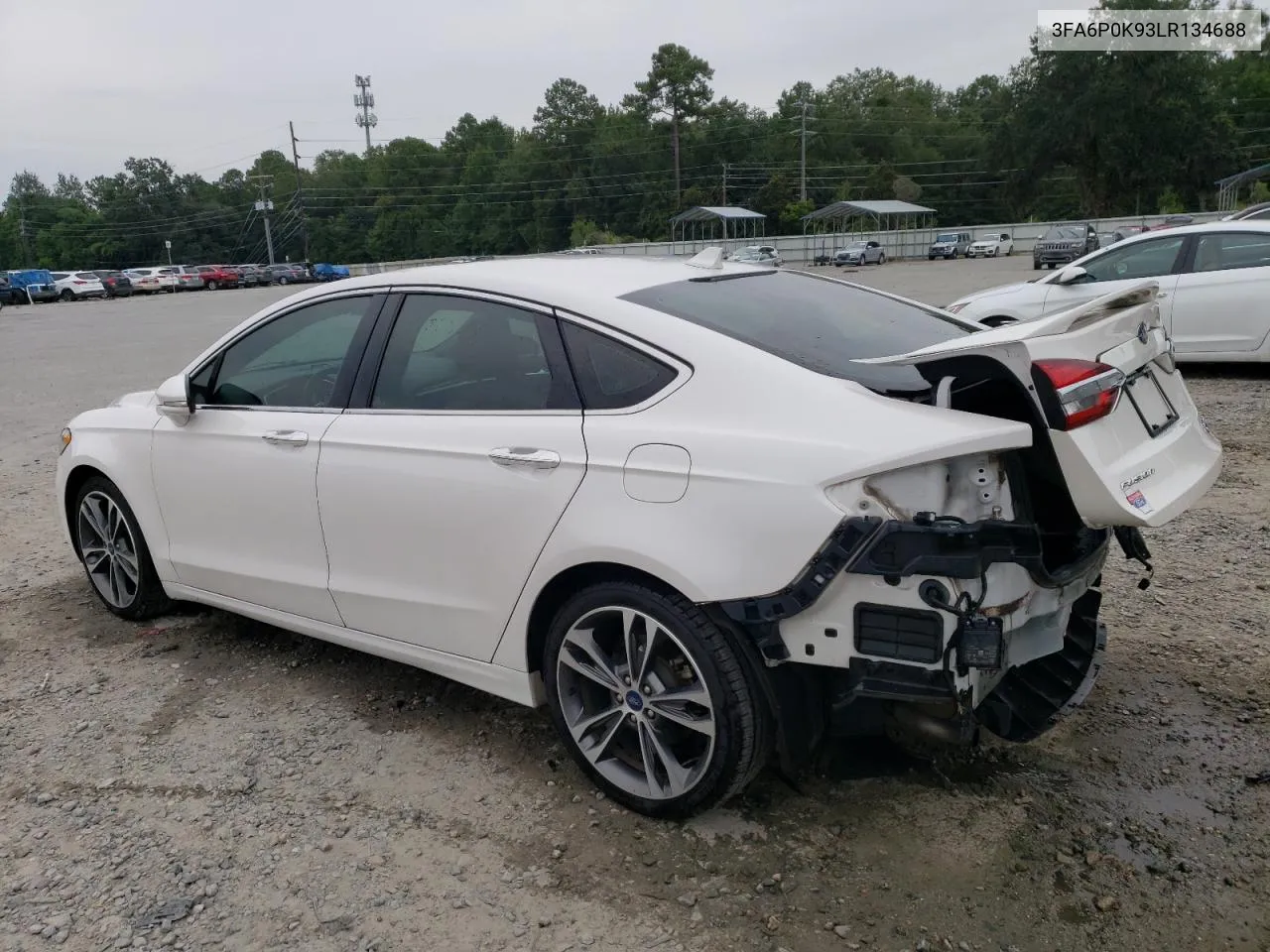 2020 Ford Fusion Titanium VIN: 3FA6P0K93LR134688 Lot: 71056464