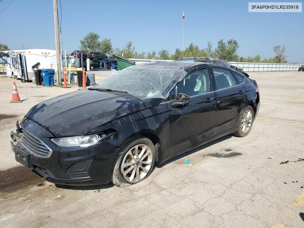 2020 Ford Fusion Se VIN: 3FA6P0HD1LR235918 Lot: 71763274