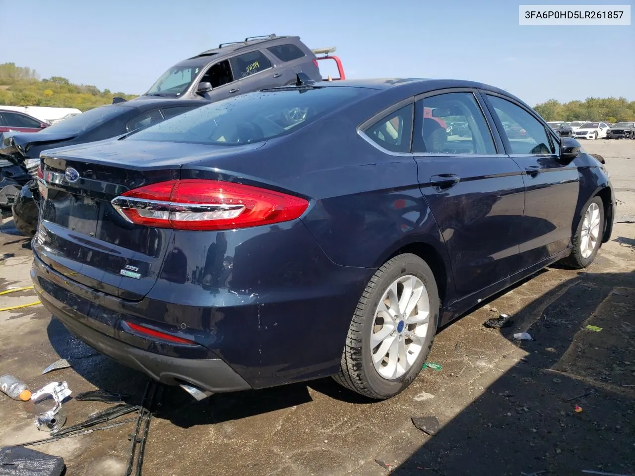 2020 Ford Fusion Se VIN: 3FA6P0HD5LR261857 Lot: 71968094