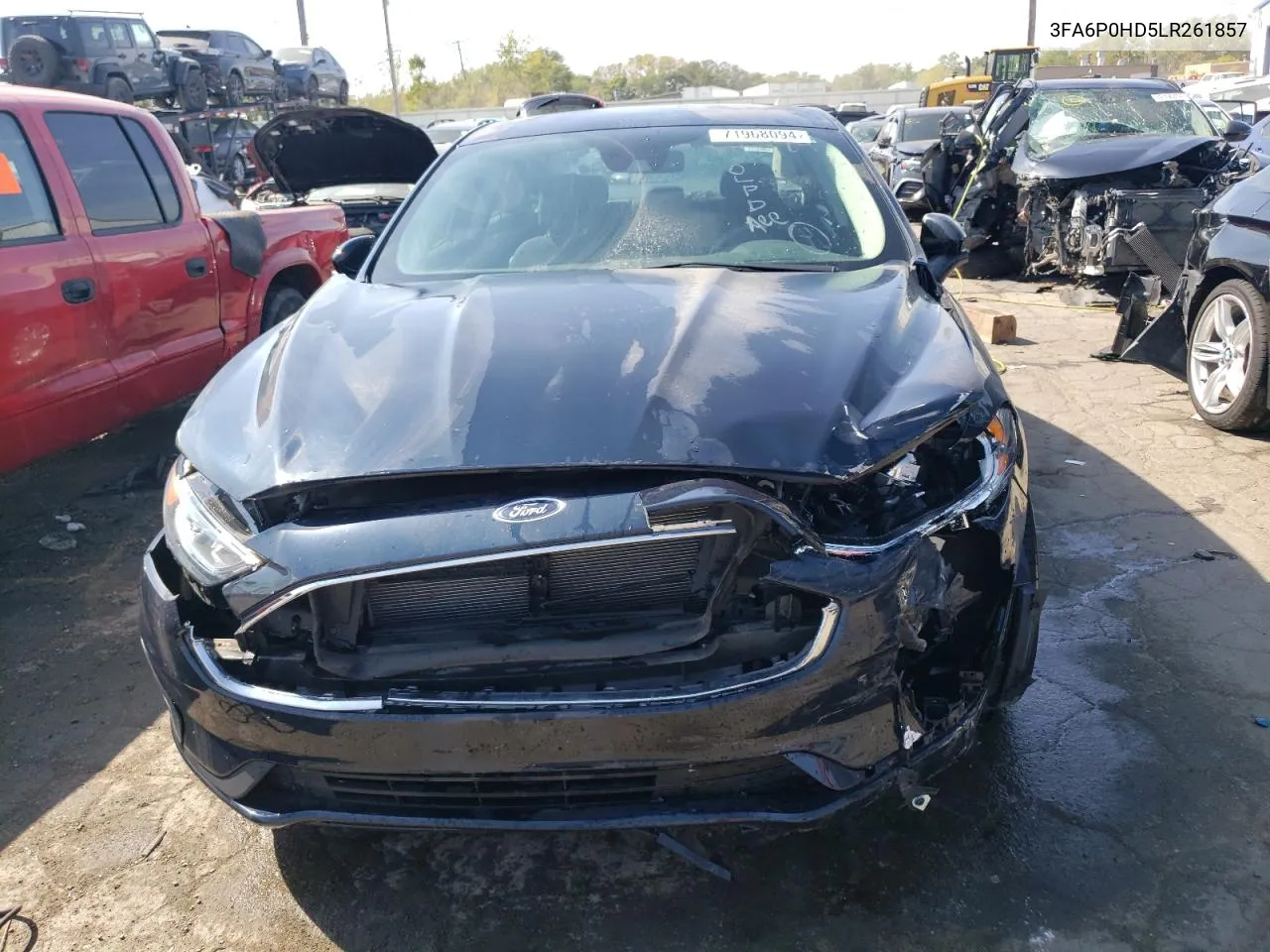 2020 Ford Fusion Se VIN: 3FA6P0HD5LR261857 Lot: 71968094