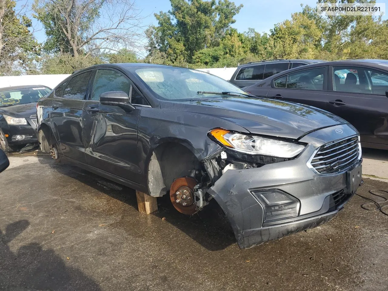 2020 Ford Fusion Se VIN: 3FA6P0HD2LR221591 Lot: 72068214